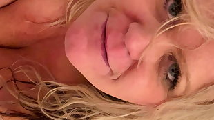 Plumper Blondie Humungous Breast Cougar Fellating Beef whistle in The Douche